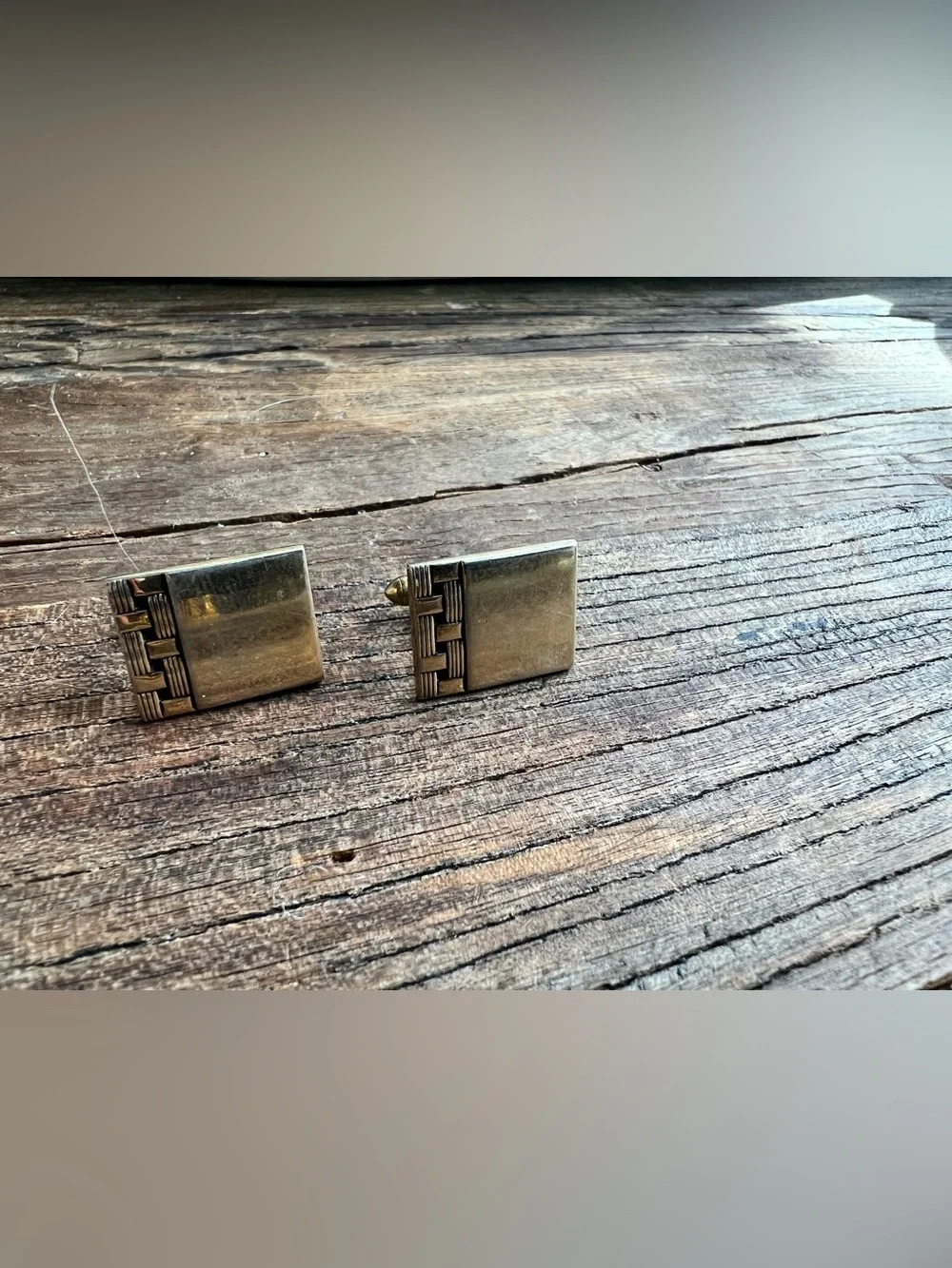 Classic Square Silver-Tone Men's Cufflinks
